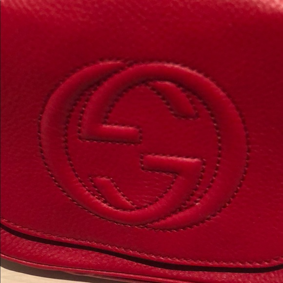 Gucci Soho Flap Red Leather tassel bag - Picture 4 of 16